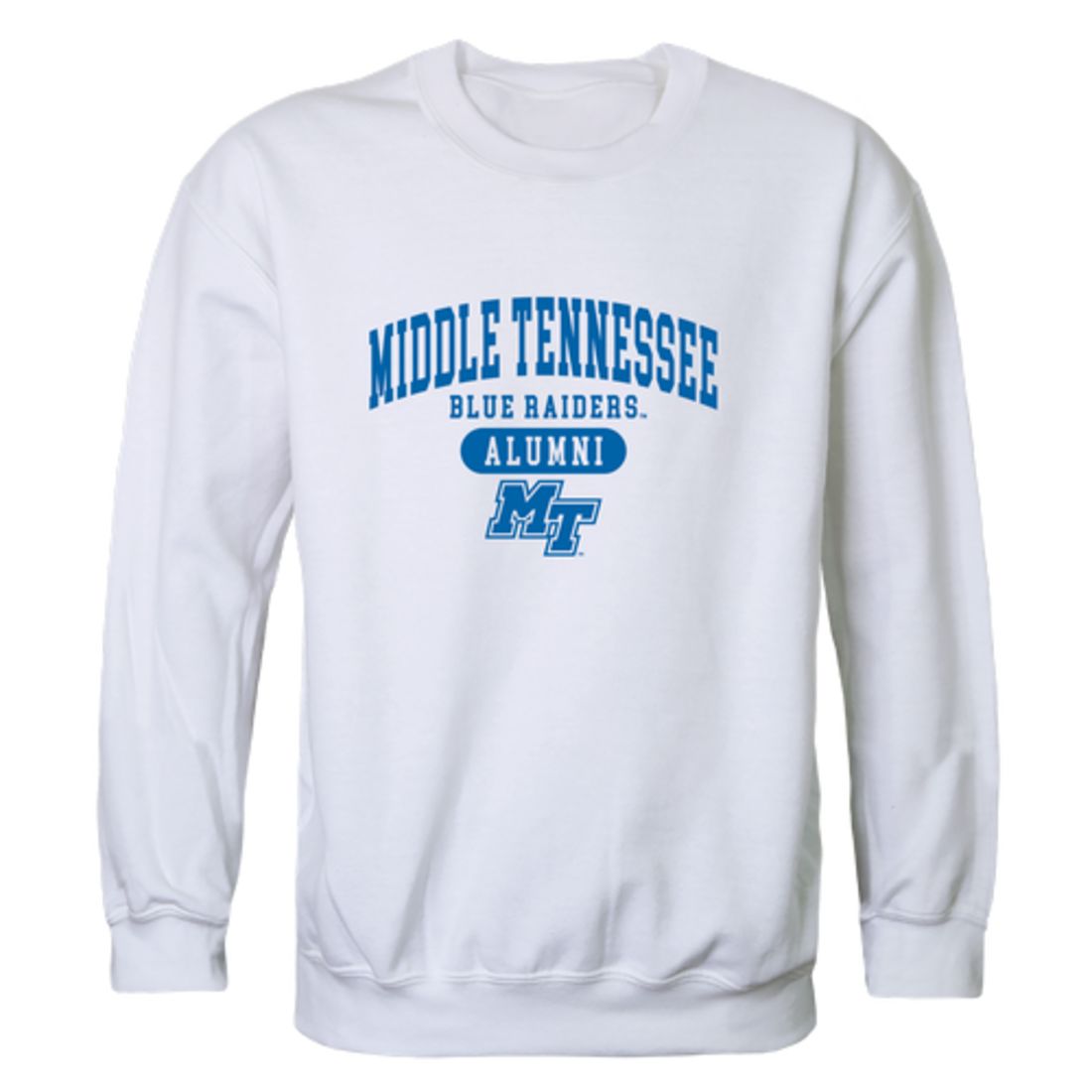 MTSU Middle Tennessee State University Blue Raiders Alumni Fleece Crewneck Pullover Sweatshirt Heather Gray-Campus-Wardrobe