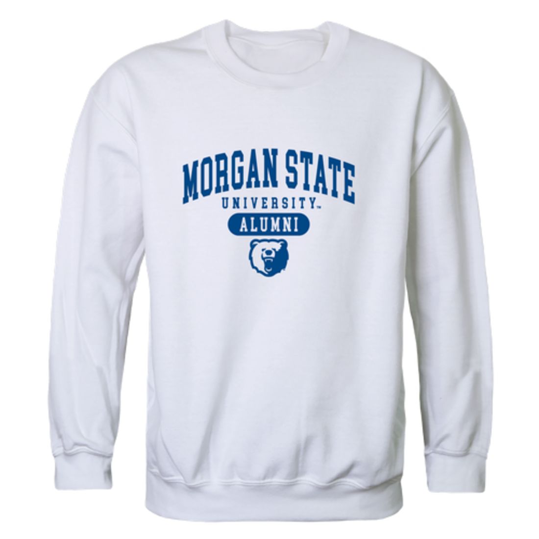 Morgan State University Bears Alumni Fleece Crewneck Pullover Sweatshirt Heather Gray-Campus-Wardrobe