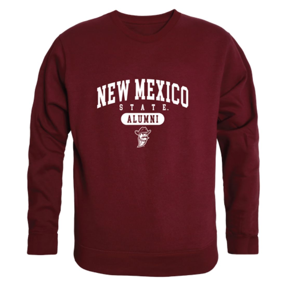 NMSU New Mexico State University Aggies Alumni Fleece Crewneck Pullover Sweatshirt Heather Gray-Campus-Wardrobe