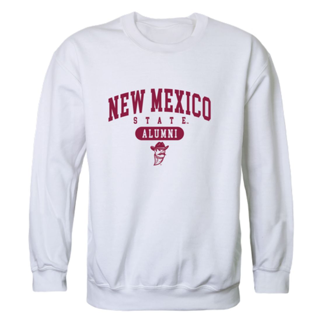 NMSU New Mexico State University Aggies Alumni Fleece Crewneck Pullover Sweatshirt Heather Gray-Campus-Wardrobe