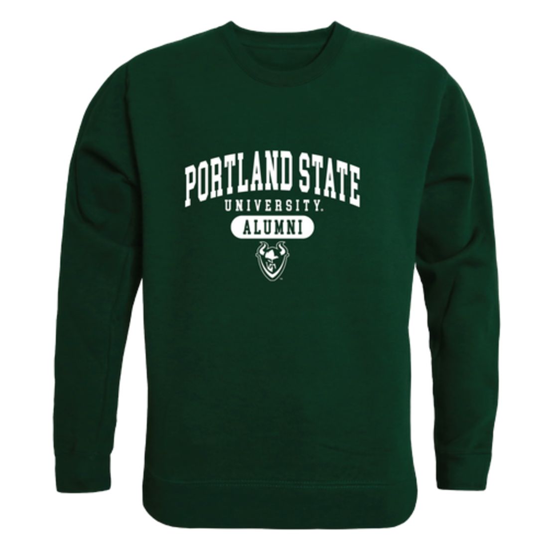 PSU Portland State University Vikings Alumni Fleece Crewneck Pullover Sweatshirt Forest-Campus-Wardrobe