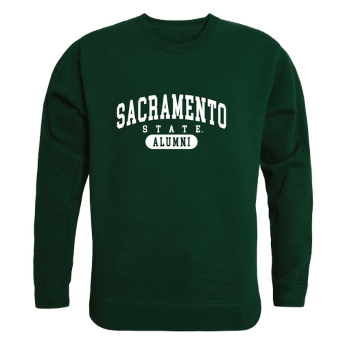 Sacramento State Hornets Alumni Fleece Crewneck Pullover Sweatshirt Forest-Campus-Wardrobe