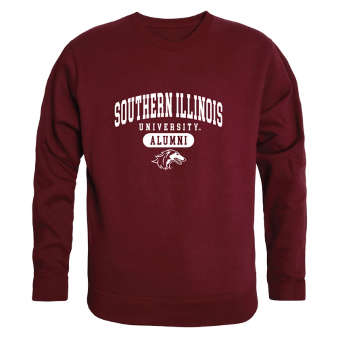 SIU Southern Illinois University Salukis Alumni Fleece Crewneck Pullover Sweatshirt Heather Gray-Campus-Wardrobe