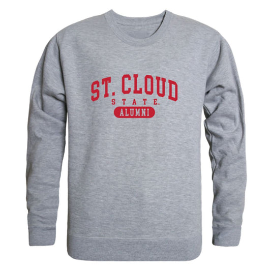 St. Cloud State University Huskies Alumni Fleece Crewneck Pullover Sweatshirt Heather Gray-Campus-Wardrobe