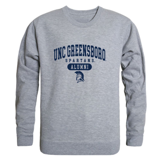 UNCG University of North Carolina at Greensboro Spartans Alumni Fleece Crewneck Pullover Sweatshirt Heather Gray-Campus-Wardrobe
