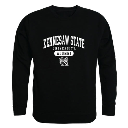 KSU Kennesaw State University Owls Alumni Fleece Crewneck Pullover Sweatshirt Black-Campus-Wardrobe