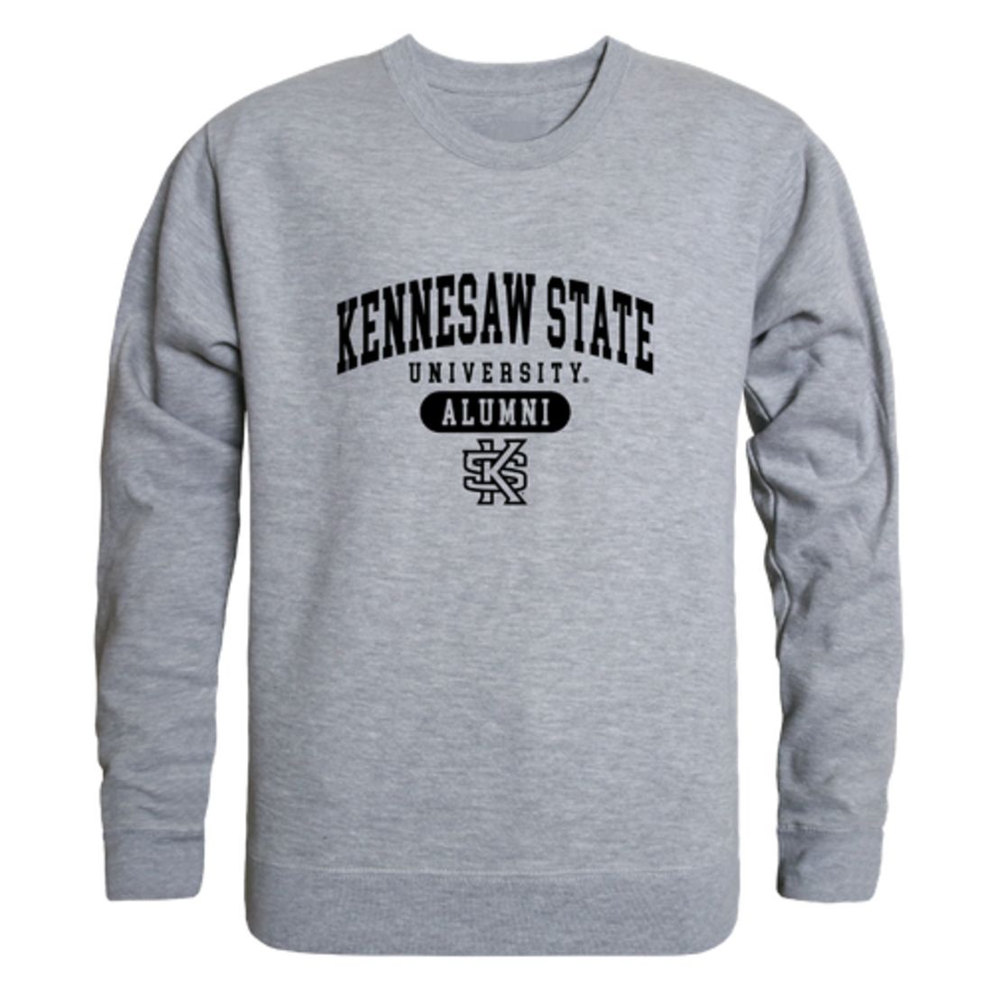 KSU Kennesaw State University Owls Alumni Fleece Crewneck Pullover Sweatshirt Black-Campus-Wardrobe