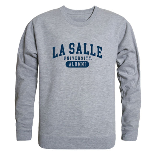 La Salle University Explorers Alumni Fleece Crewneck Pullover Sweatshirt Heather Gray-Campus-Wardrobe