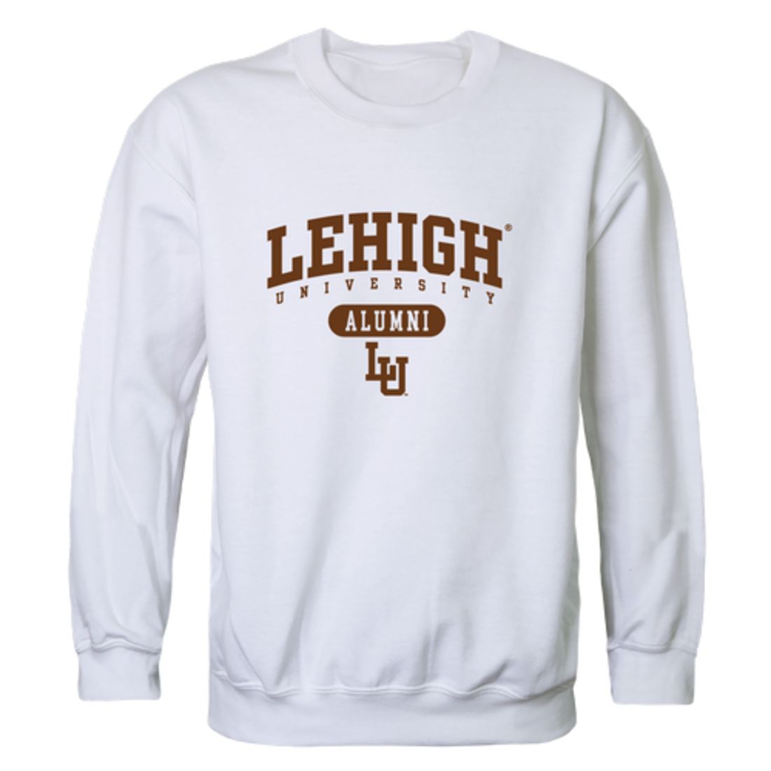 Lehigh University Mountain Hawks Alumni Fleece Crewneck Pullover Sweatshirt Heather Gray-Campus-Wardrobe