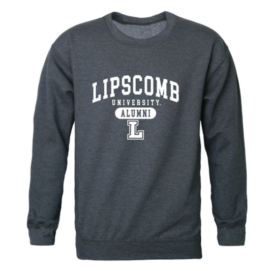 Lipscomb University Bisons Alumni Fleece Crewneck Pullover Sweatshirt Heather Charcoal-Campus-Wardrobe