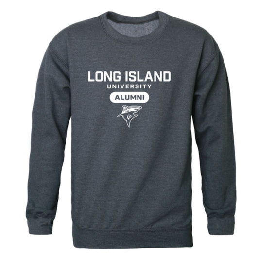 LIU Long Island University Post Pioneers Alumni Fleece Crewneck Pullover Sweatshirt Heather Charcoal-Campus-Wardrobe