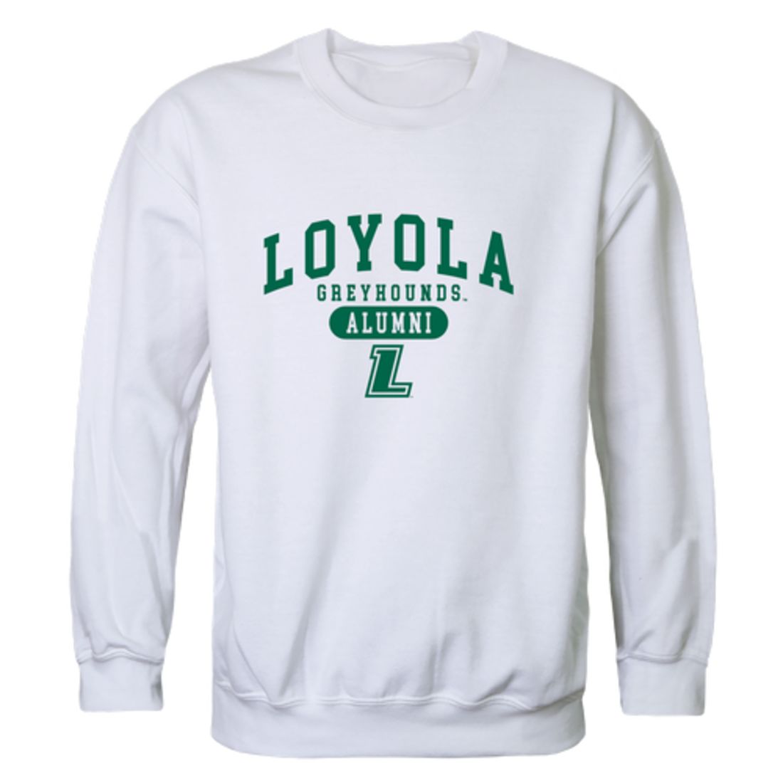 Loyola University Maryland Greyhounds Alumni Fleece Crewneck Pullover Sweatshirt Forest-Campus-Wardrobe