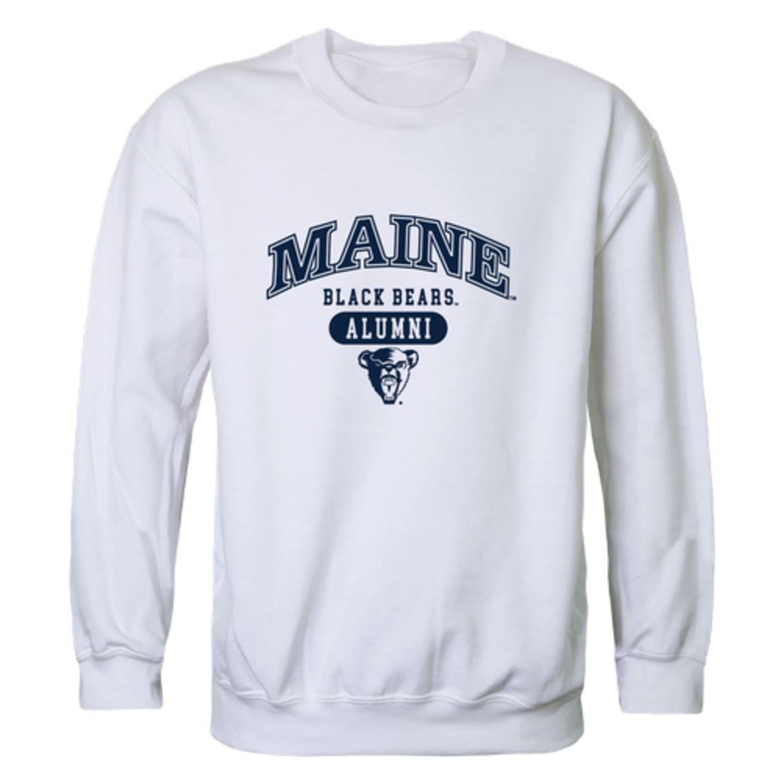 UMaine University of Maine Black Bears Alumni Fleece Crewneck Pullover Sweatshirt Heather Gray-Campus-Wardrobe