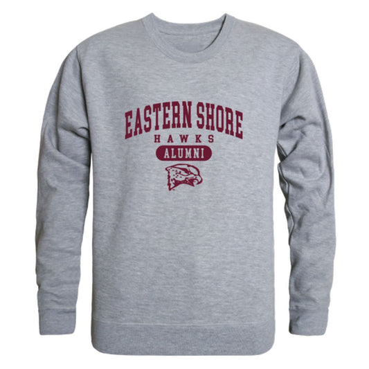 UMES University of Maryland Eastern Shore Hawks Alumni Fleece Crewneck Pullover Sweatshirt Heather Gray-Campus-Wardrobe