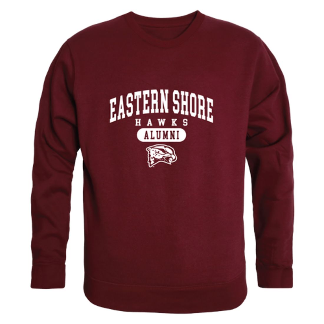 UMES University of Maryland Eastern Shore Hawks Alumni Fleece Crewneck Pullover Sweatshirt Heather Gray-Campus-Wardrobe