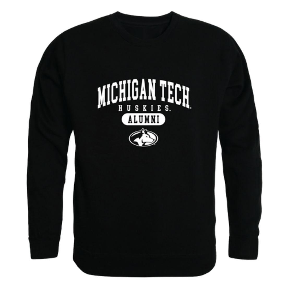 Michigan Technological University Huskies Alumni Fleece Crewneck Pullover Sweatshirt Black-Campus-Wardrobe