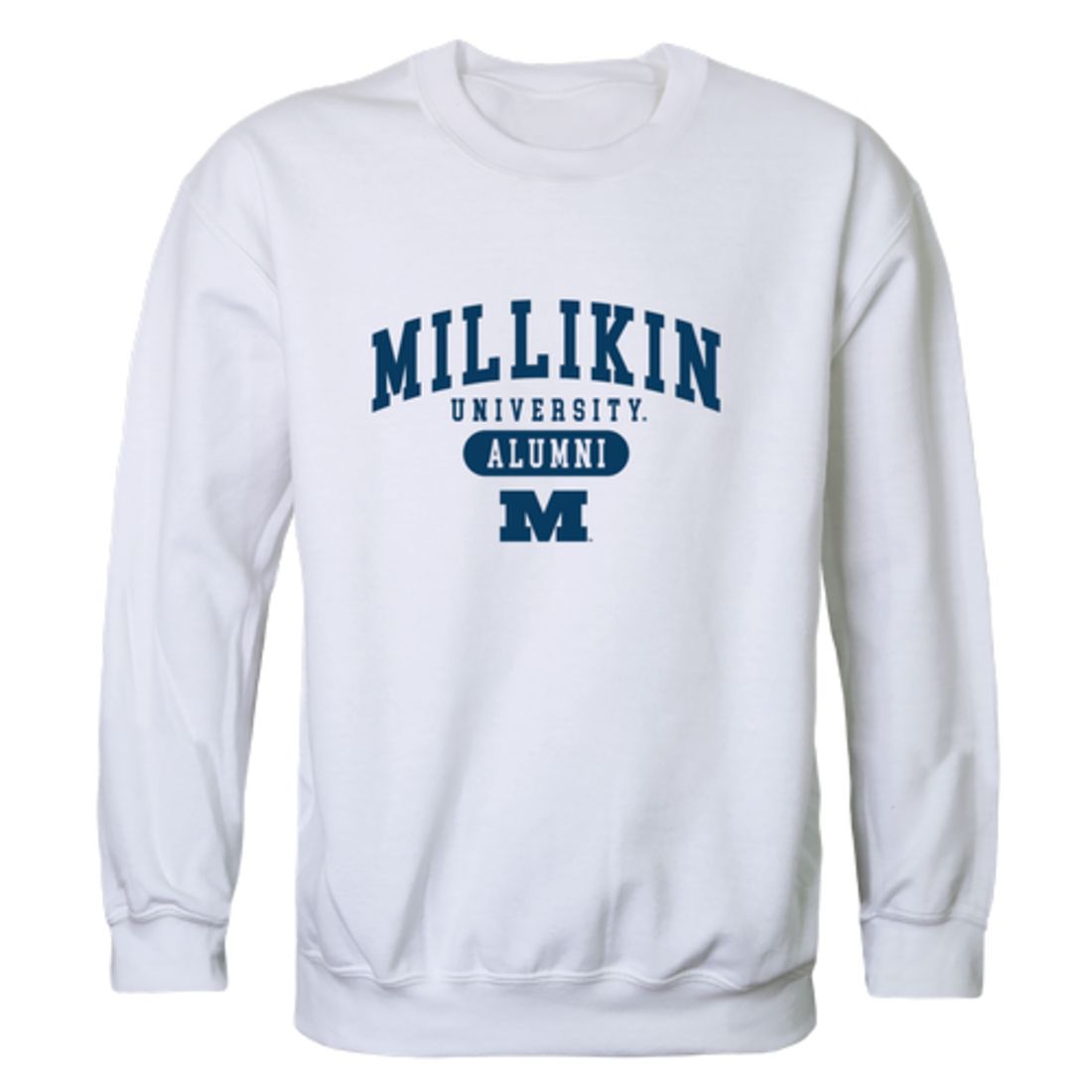 Millikin University Big Blue Alumni Fleece Crewneck Pullover Sweatshirt Heather Gray-Campus-Wardrobe