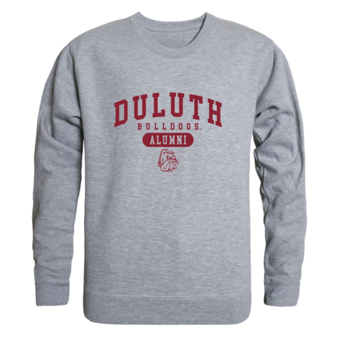 UMD University of Minnesota Duluth Bulldogs Alumni Fleece Crewneck Pullover Sweatshirt Heather Charcoal-Campus-Wardrobe