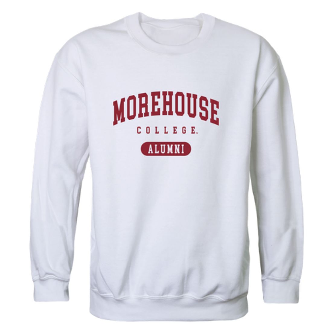 Morehouse College Maroon Tigers Alumni Fleece Crewneck Pullover Sweatshirt Heather Gray-Campus-Wardrobe