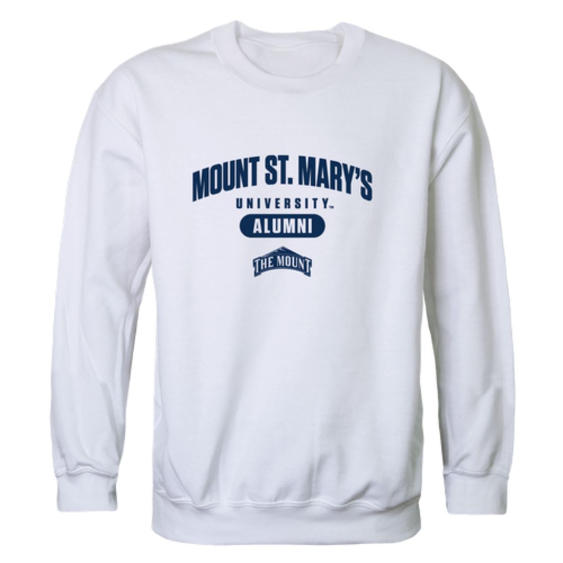 Mount St Mary's University Mountaineers Mountaineers Mountaineers Alumni Fleece Crewneck Pullover Sweatshirt Heather Gray-Campus-Wardrobe