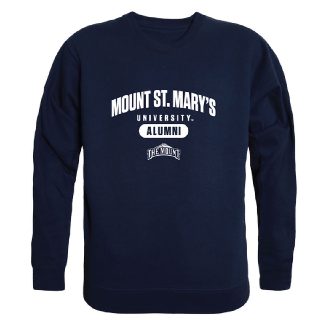 Mount St Mary's University Mountaineers Mountaineers Mountaineers Alumni Fleece Crewneck Pullover Sweatshirt Heather Gray-Campus-Wardrobe