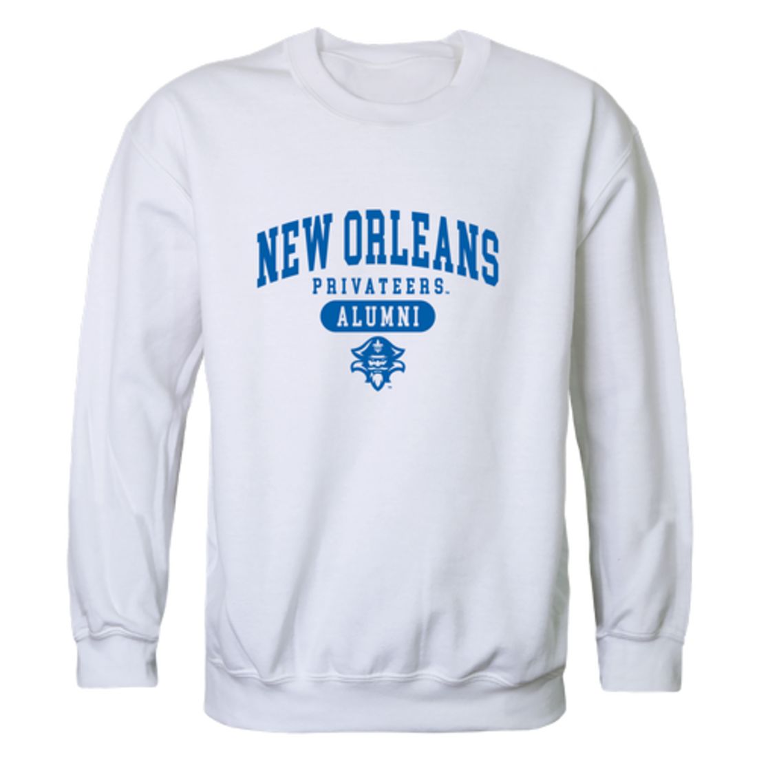 UNO University of New Orleans Privateers Alumni Fleece Crewneck Pullover Sweatshirt Heather Gray-Campus-Wardrobe