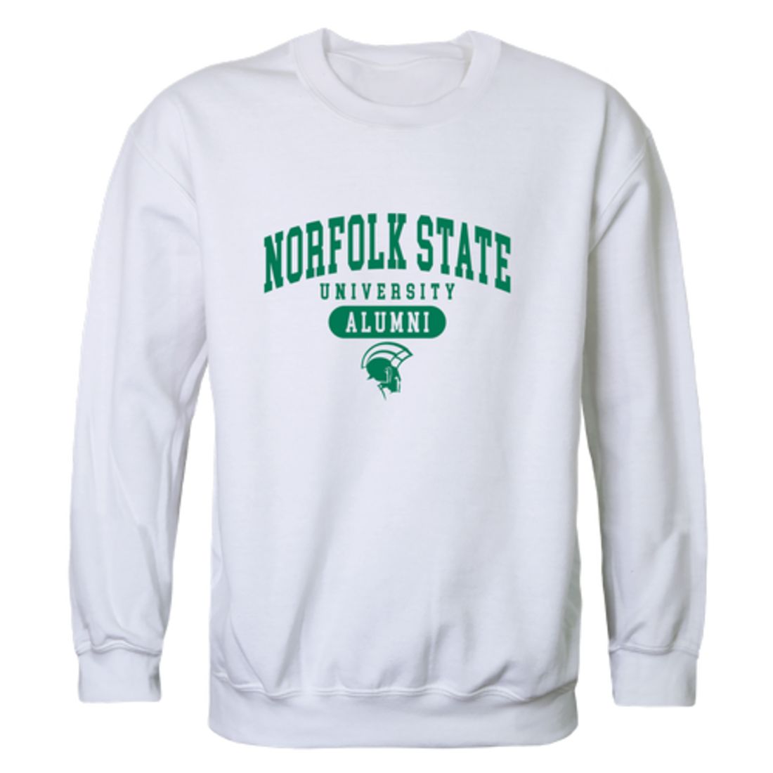 NSU Norfolk State University Spartans Alumni Fleece Crewneck Pullover Sweatshirt Heather Charcoal-Campus-Wardrobe