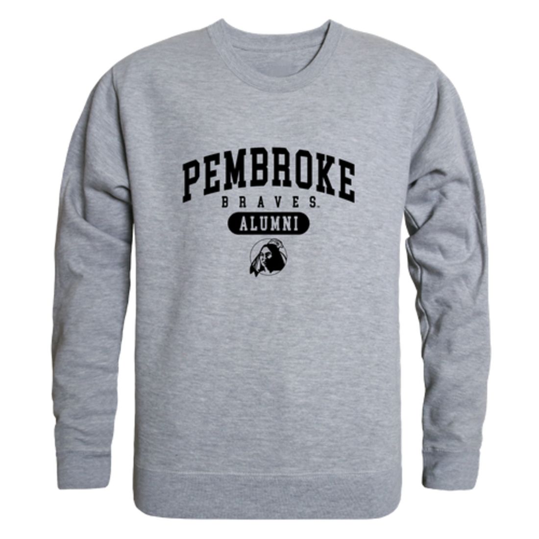 UNCP University of North Carolina at Pembroke Braves Alumni Fleece Crewneck Pullover Sweatshirt Black-Campus-Wardrobe