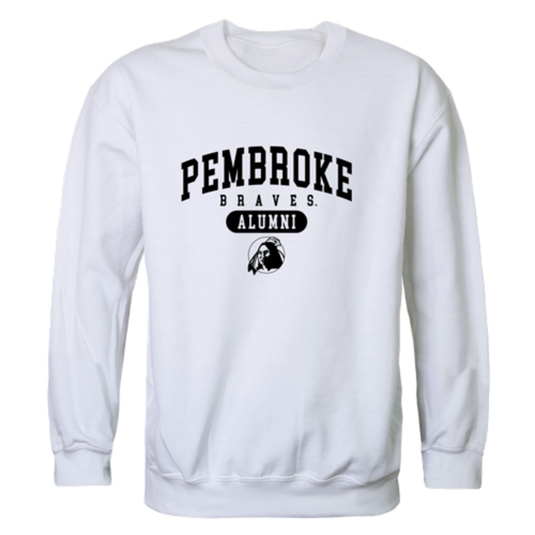 UNCP University of North Carolina at Pembroke Braves Alumni Fleece Crewneck Pullover Sweatshirt Black-Campus-Wardrobe