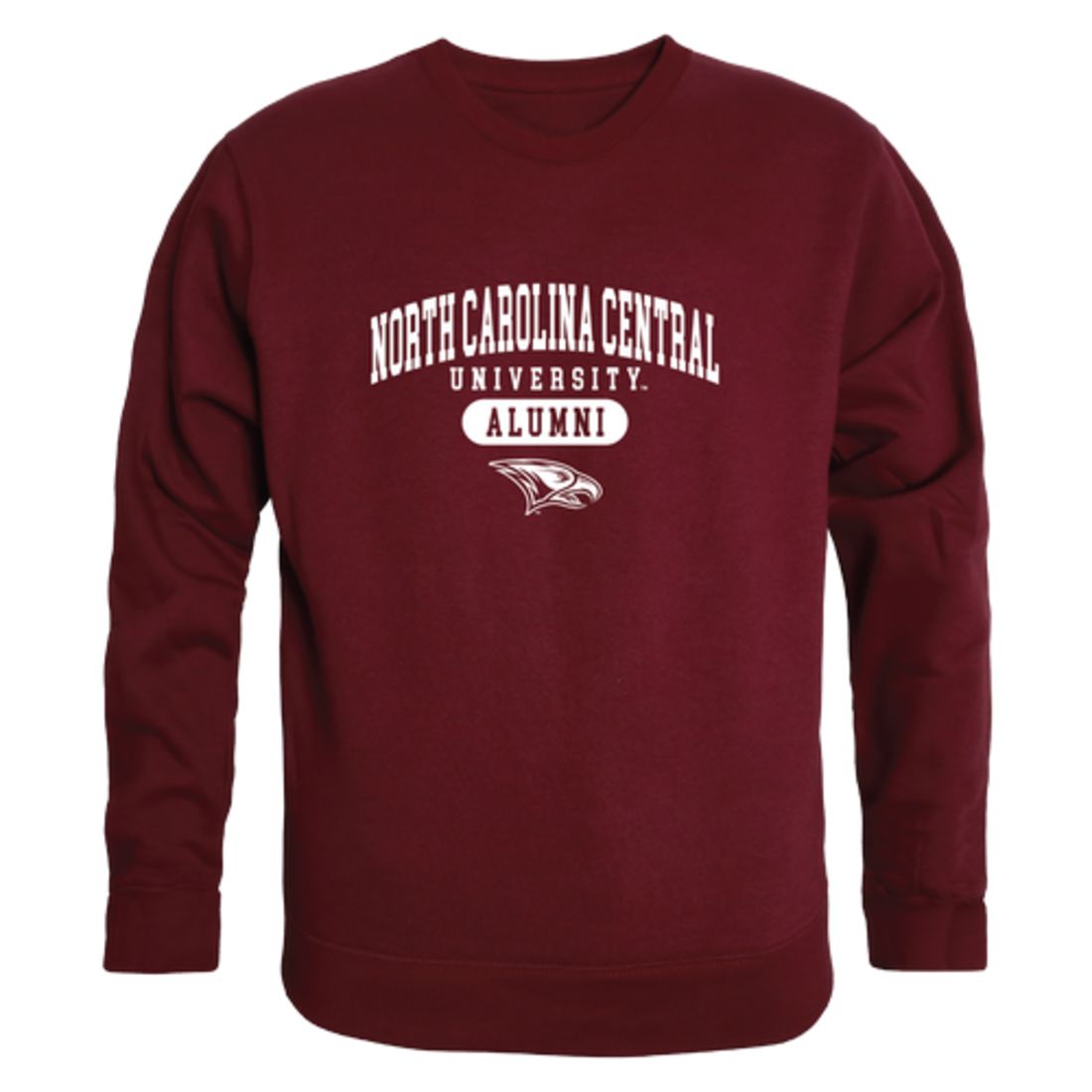 NCCU North Carolina Central University Eagles Alumni Fleece Crewneck Pullover Sweatshirt Heather Gray-Campus-Wardrobe