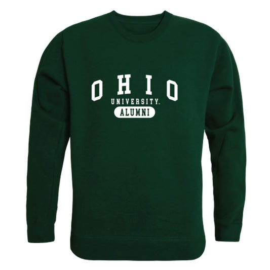 Ohio University Bobcats Alumni Fleece Crewneck Pullover Sweatshirt Forest-Campus-Wardrobe