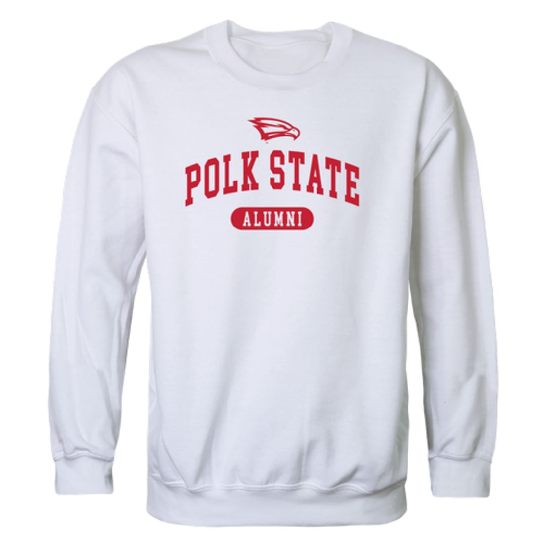 Polk State College Eagles Alumni Fleece Crewneck Pullover Sweatshirt Heather Gray-Campus-Wardrobe