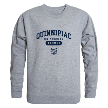 QU Quinnipiac University Bobcats Alumni Fleece Crewneck Pullover Sweatshirt Heather Gray-Campus-Wardrobe