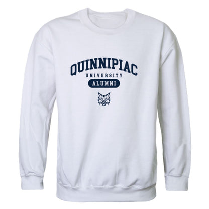 QU Quinnipiac University Bobcats Alumni Fleece Crewneck Pullover Sweatshirt Heather Gray-Campus-Wardrobe