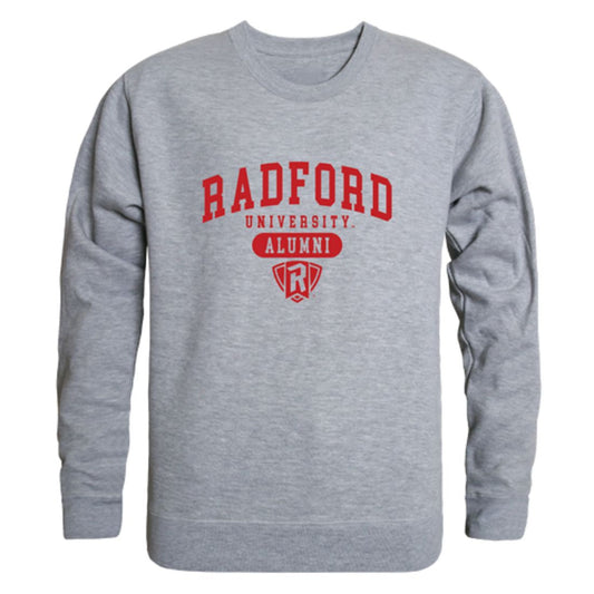 Radford University Highlanders Alumni Fleece Crewneck Pullover Sweatshirt Heather Gray-Campus-Wardrobe