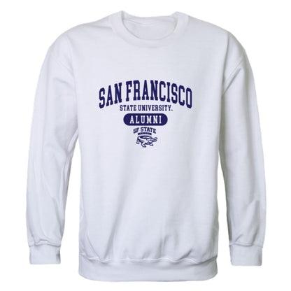 SFSU San Francisco State University Gators Alumni Fleece Crewneck Pullover Sweatshirt Heather Charcoal-Campus-Wardrobe