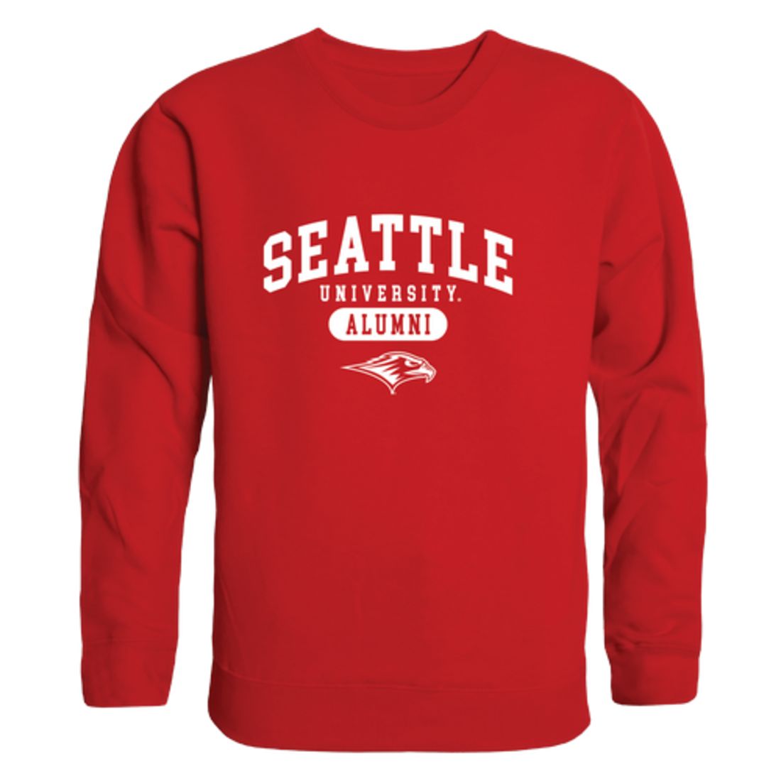 Seattle University Redhawks Alumni Fleece Crewneck Pullover Sweatshirt Heather Gray-Campus-Wardrobe