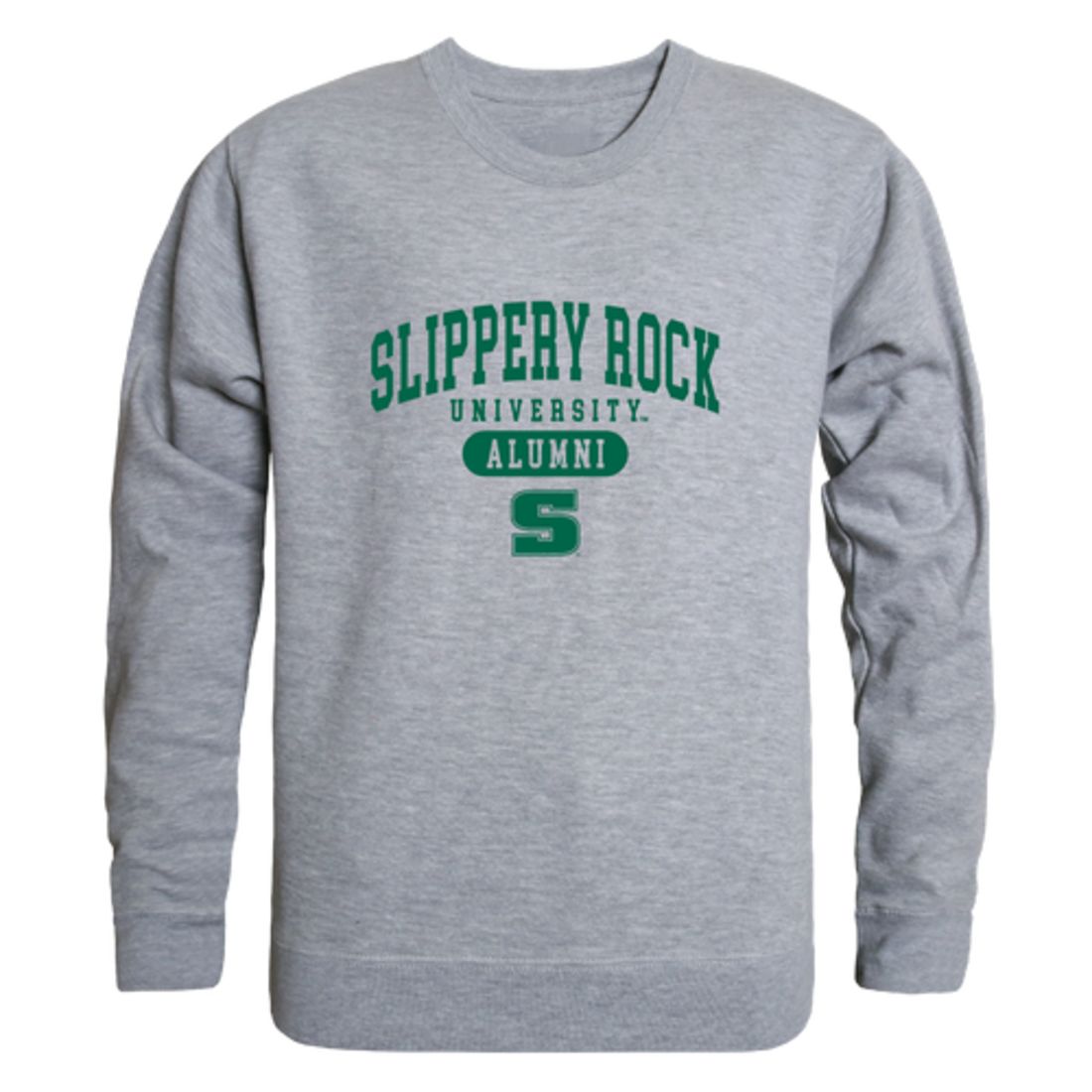 SRU Slippery Rock University The Rock Alumni Fleece Crewneck Pullover Sweatshirt Forest-Campus-Wardrobe