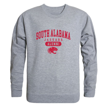 University of South Alabama Jaguars Alumni Fleece Crewneck Pullover Sweatshirt Heather Gray-Campus-Wardrobe
