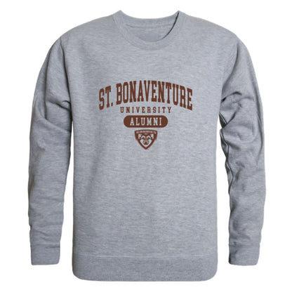 SBU St. Bonaventure University Bonnies Alumni Fleece Crewneck Pullover Sweatshirt Heather Charcoal-Campus-Wardrobe