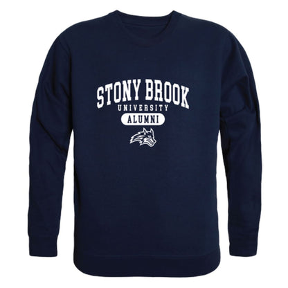 Stony Brook University Seawolves Alumni Fleece Crewneck Pullover Sweatshirt Heather Gray-Campus-Wardrobe