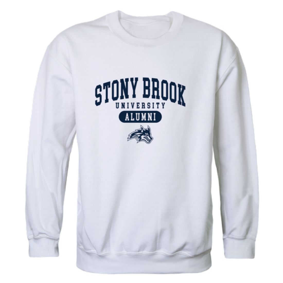 Stony Brook University Seawolves Alumni Fleece Crewneck Pullover Sweatshirt Heather Gray-Campus-Wardrobe