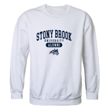 Stony Brook University Seawolves Alumni Fleece Crewneck Pullover Sweatshirt Heather Gray-Campus-Wardrobe