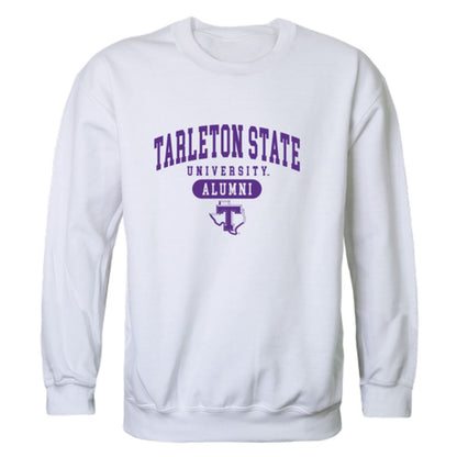 Tarleton State University Texans Alumni Fleece Crewneck Pullover Sweatshirt Heather Charcoal-Campus-Wardrobe