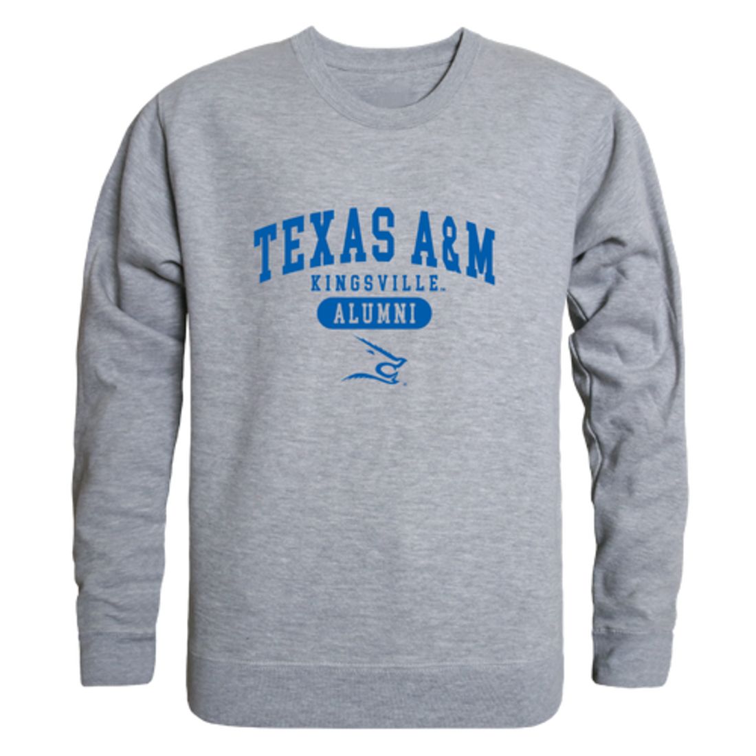 TAMUK Texas A&M University - Kingsville Javelinas Alumni Fleece Crewneck Pullover Sweatshirt Heather Gray-Campus-Wardrobe