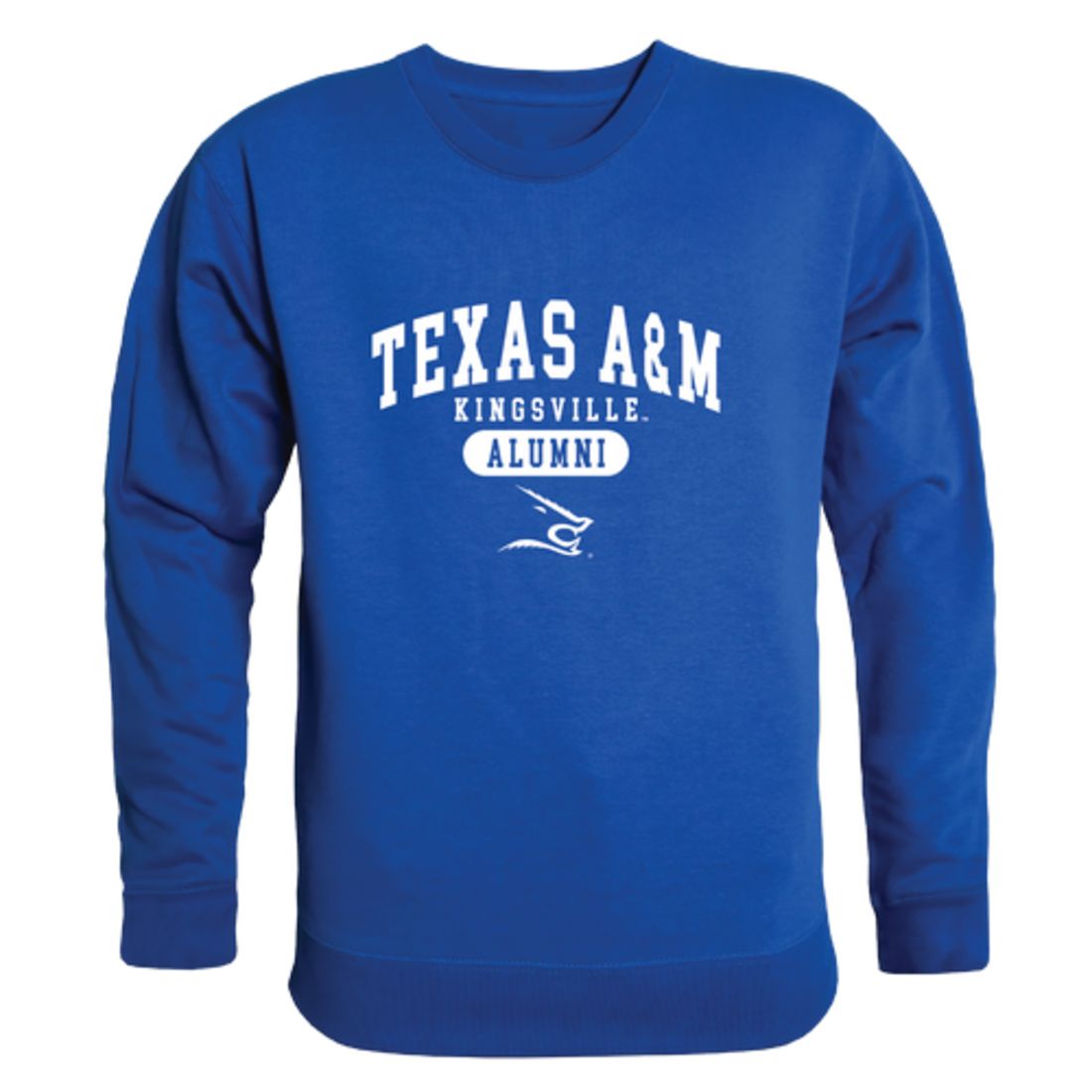 TAMUK Texas A&M University - Kingsville Javelinas Alumni Fleece Crewneck Pullover Sweatshirt Heather Gray-Campus-Wardrobe