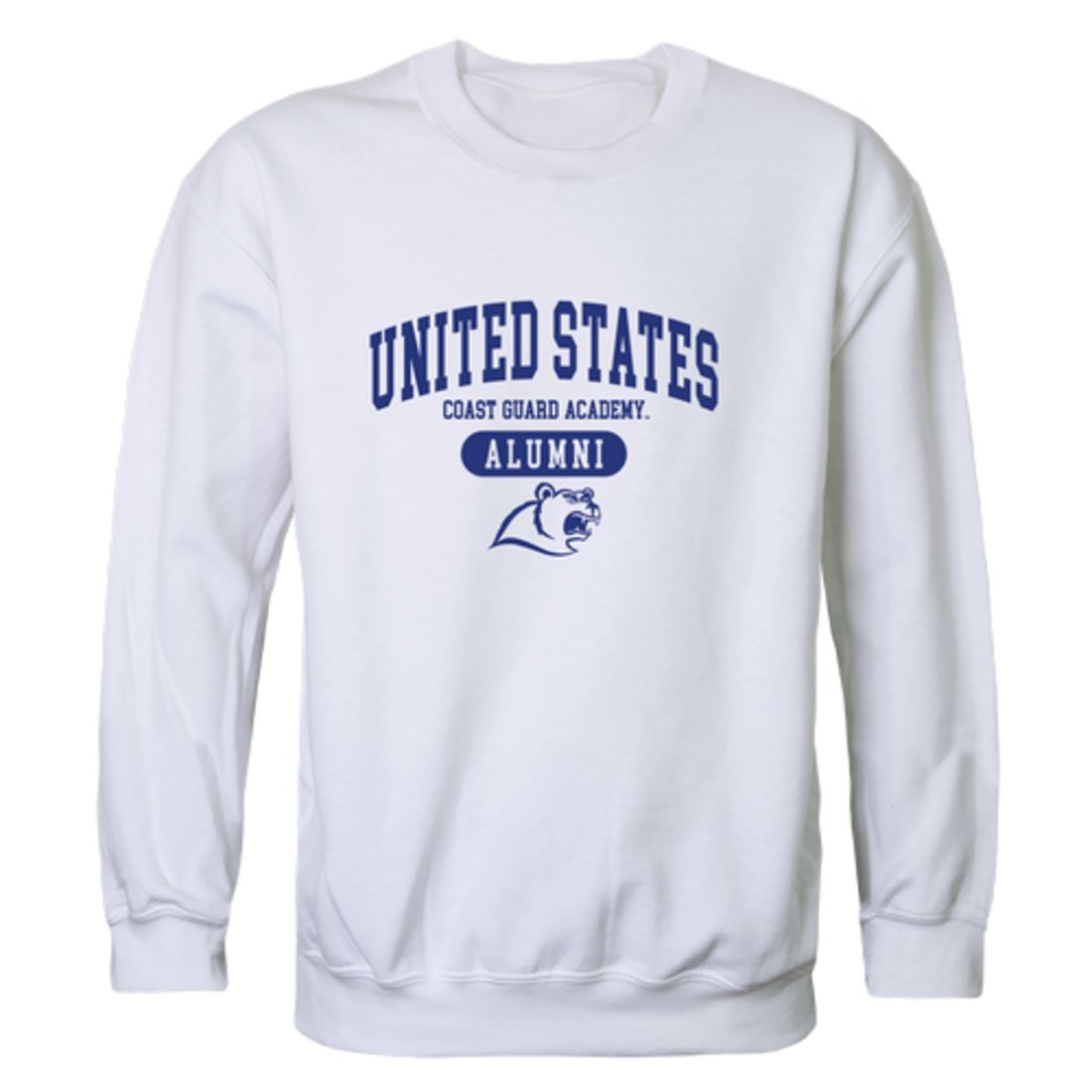 USCGA United States Coast Guard Academy Bears Alumni Fleece Crewneck Pullover Sweatshirt Heather Gray-Campus-Wardrobe