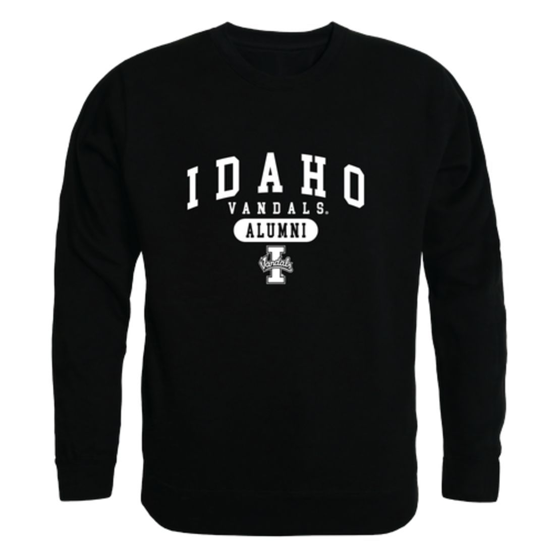 University of Idaho Vandals Alumni Fleece Crewneck Pullover Sweatshirt Black-Campus-Wardrobe