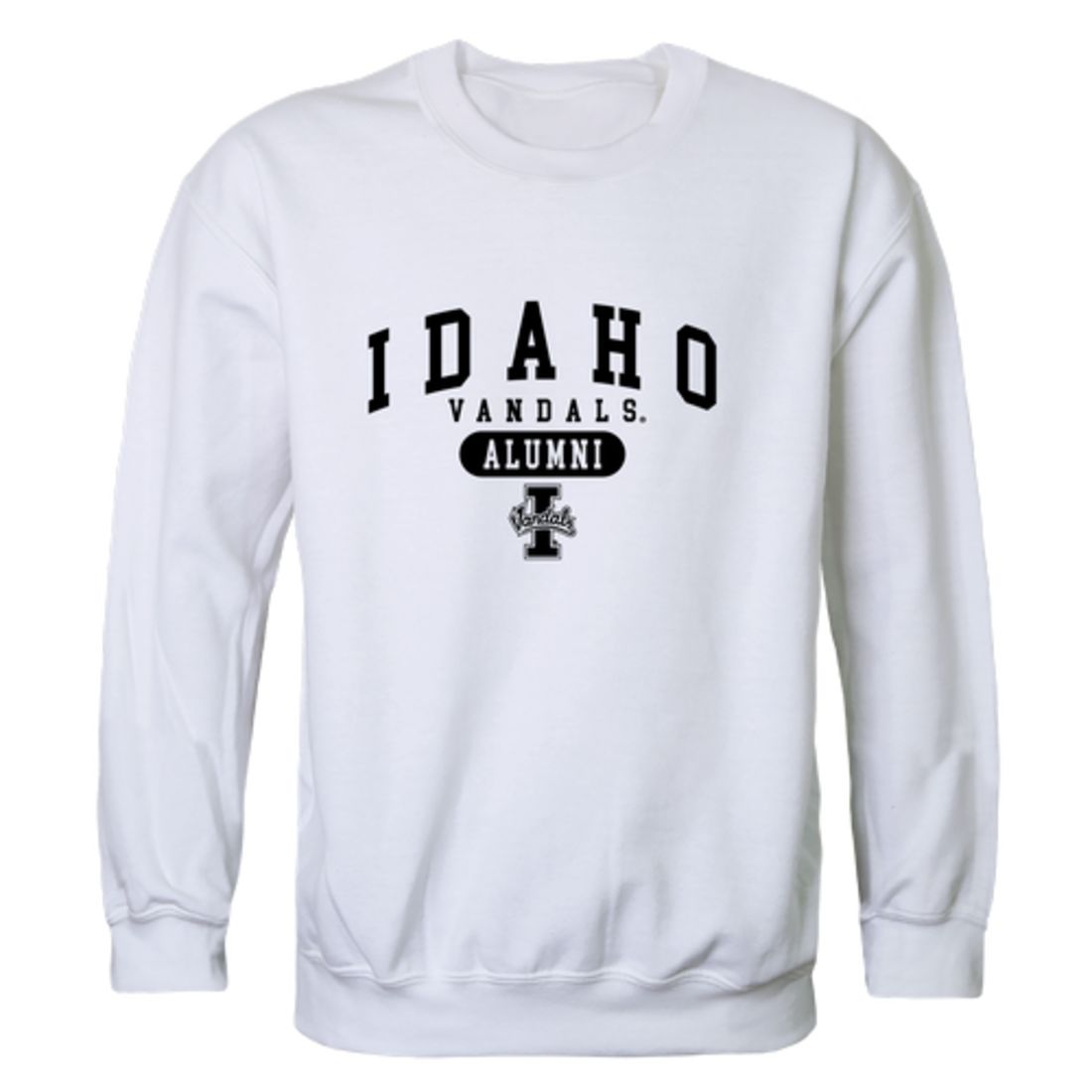 University of Idaho Vandals Alumni Fleece Crewneck Pullover Sweatshirt Black-Campus-Wardrobe