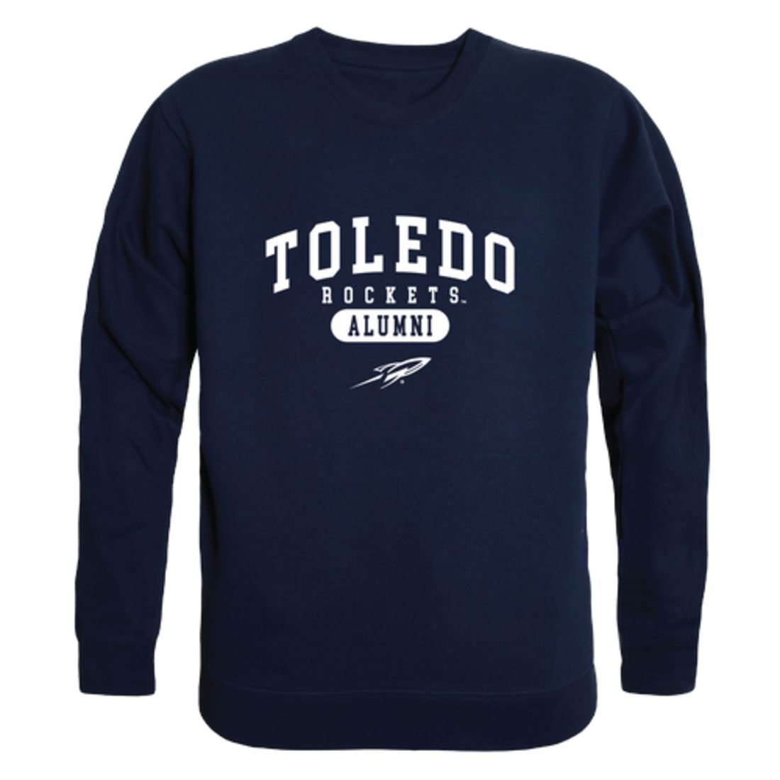 University of Toledo Rockets Alumni Fleece Crewneck Pullover Sweatshirt Heather Gray-Campus-Wardrobe